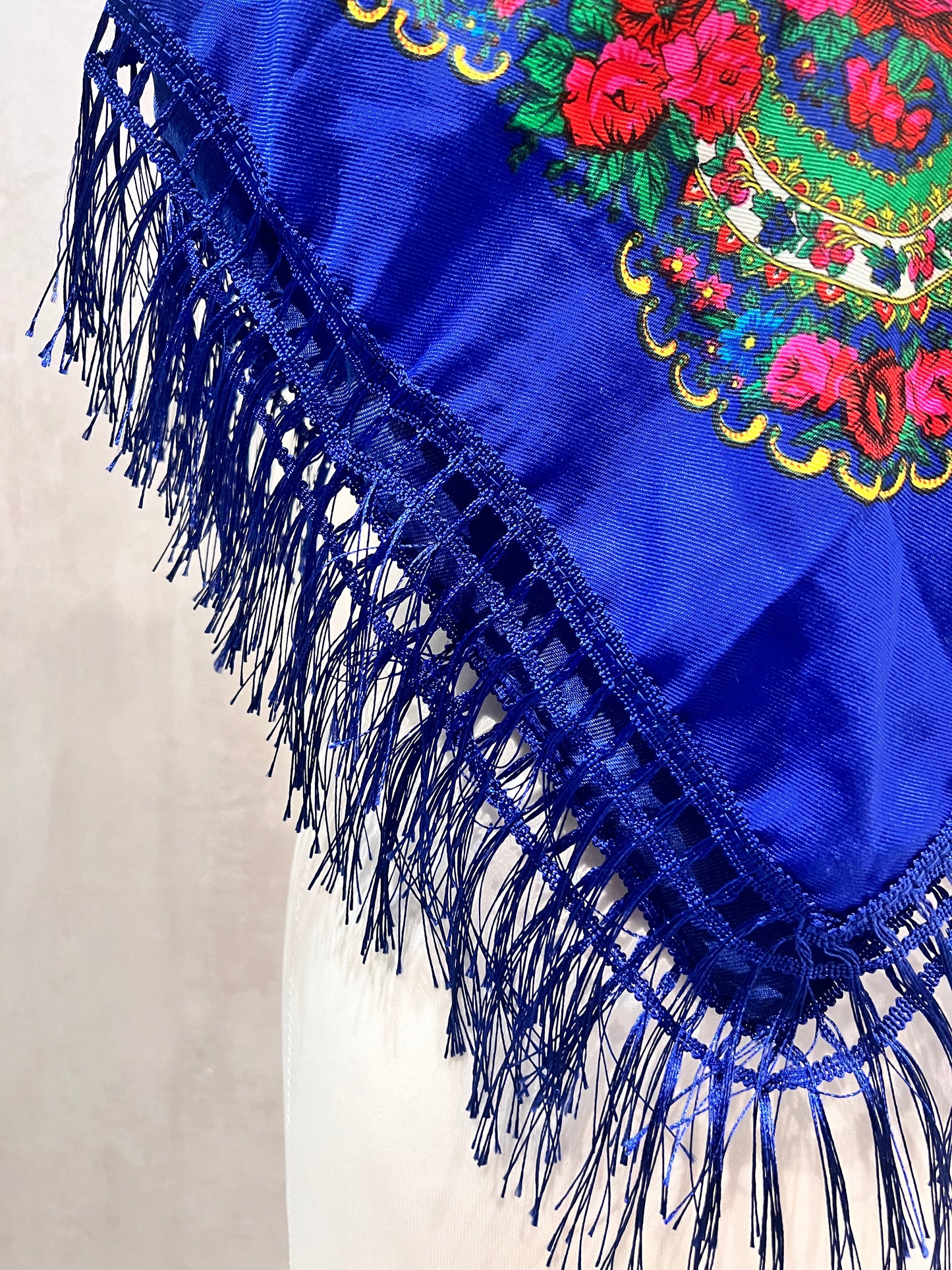 Royal Blue Floral Men's Keffiyeh