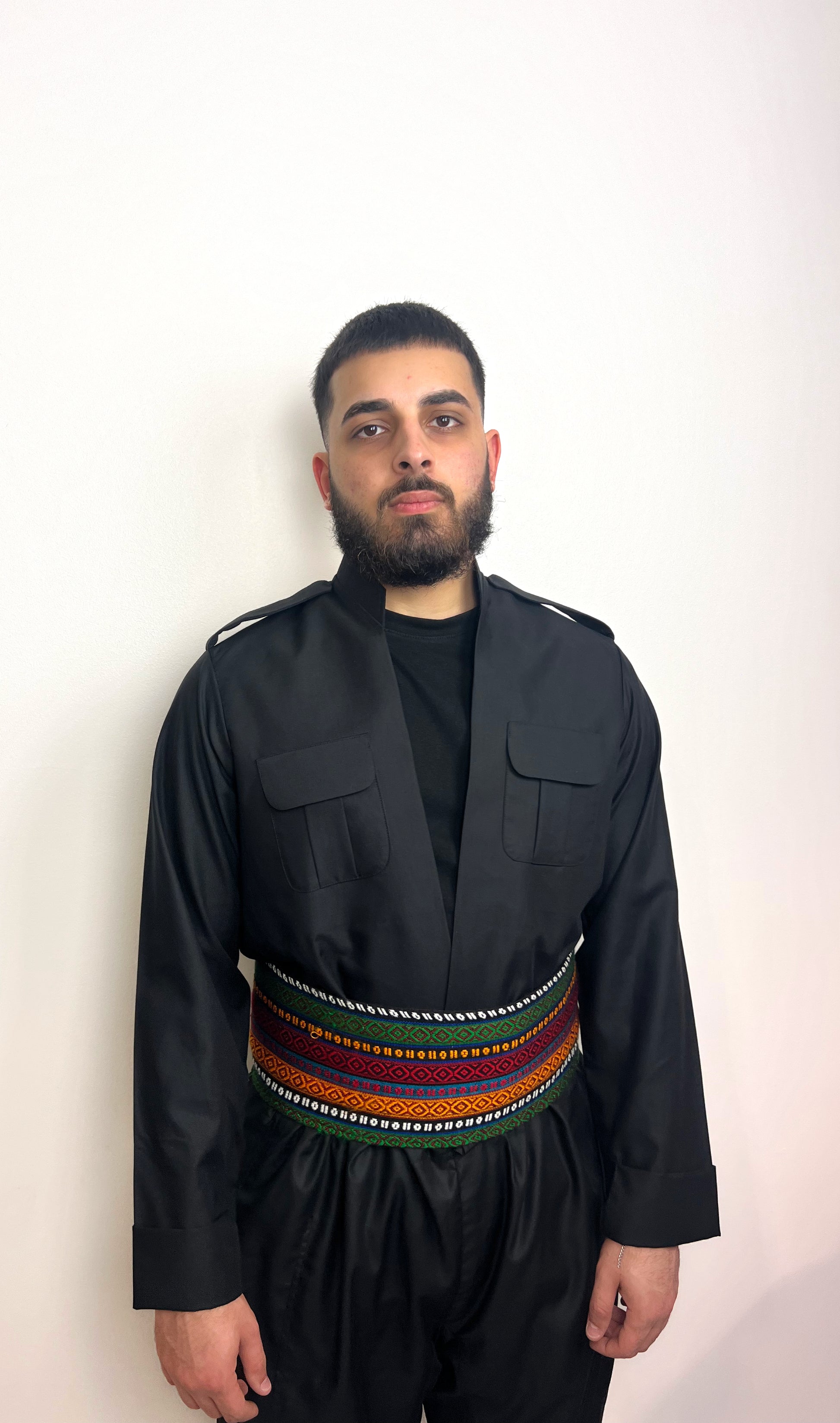 Men's Black Kurdish Attire – House of Xezal Men's Black Kurdish Attire – House of Xezal